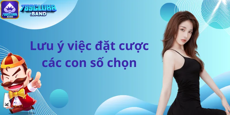 Lưu ý việc đặt cược các con số chọn 